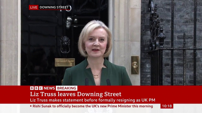 Liz Truss gives farewell speech as UK prime minister