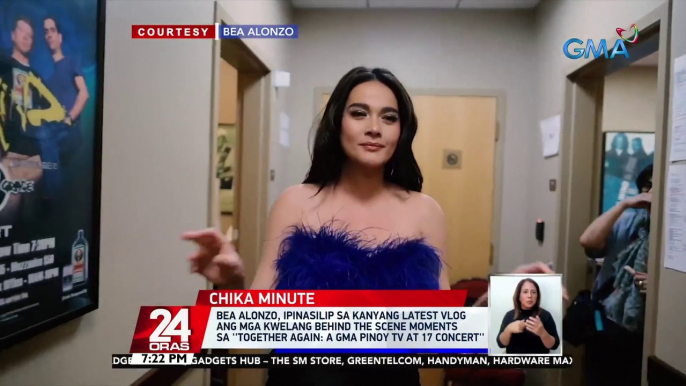 Bea Alonzo, ipinasilip sa kanyang latest vlog ang mga kwelang behind the scene moments sa ''Together Again: A GMA Pinoy TV at 17 Concert'' | 24 Oras