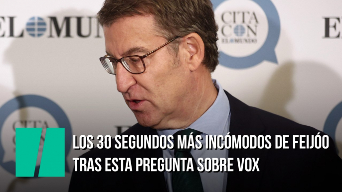 Los 30 segundos más incómodos de Feijóo: se mira hasta las uñas tras esta pregunta sobre Vox