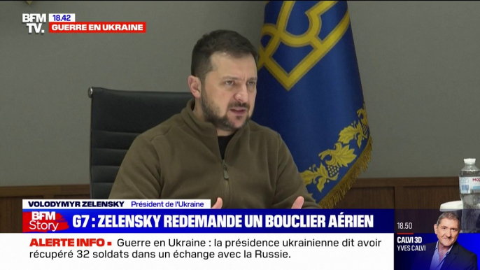 Volodymyr Zelensky demande "la création d'un bouclier aérien" au-dessus de l'Ukraine