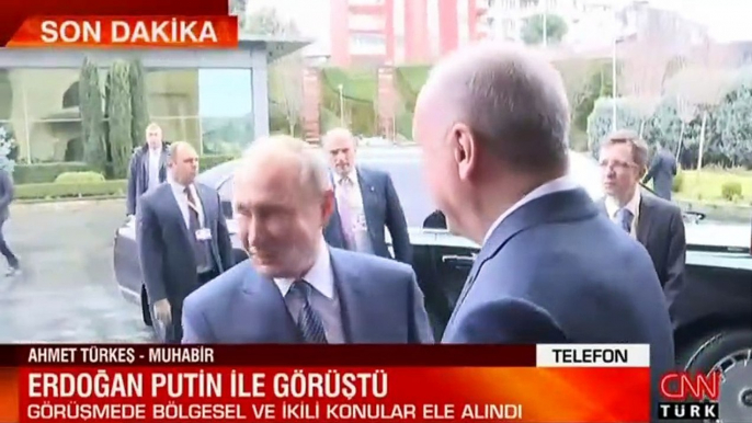 Cumhurbaşkanı Recep Tayyip Erdoğan, Putin ile görüştü