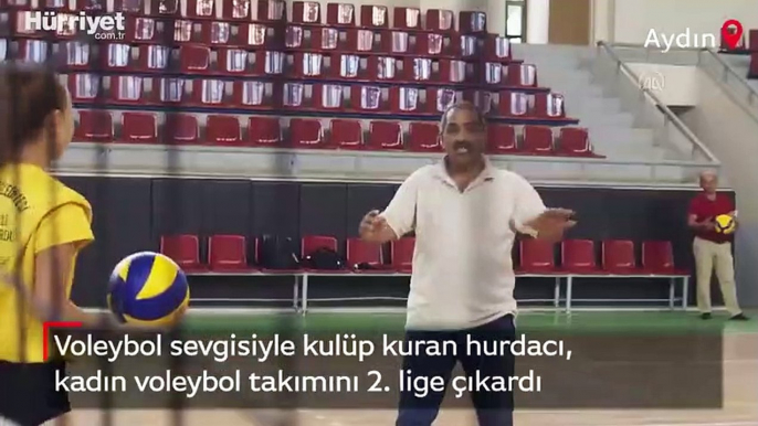 Voleybol sevgisiyle kulüp kuran hurdacı, kadın voleybol takımını 2. lige çıkarmanın sevincini yaşıyor