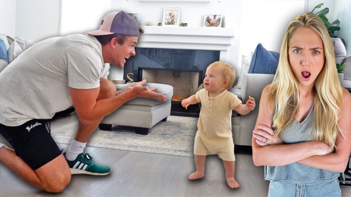 Pranking Savannah That Our Baby Takes His First Steps Without Her... (HER REACTION LOL)