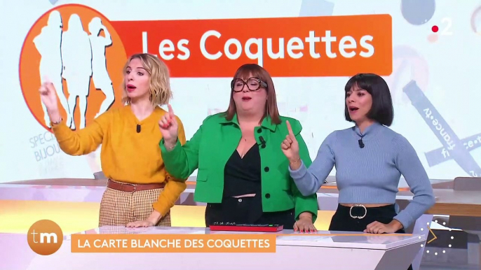 Journée de grève : Dans Télématin sur France 2, les humoristes les "Coquettes" imaginent une manif en chantant cet après-midi aux cris de "macron démission"