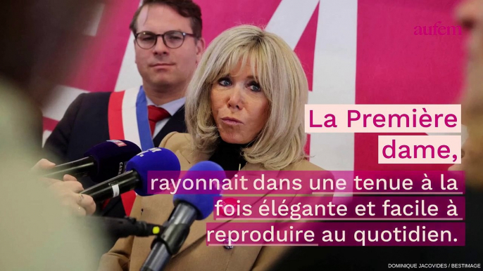 PHOTO. Brigitte Macron élégante : elle adopte la veste tendance de l'automne