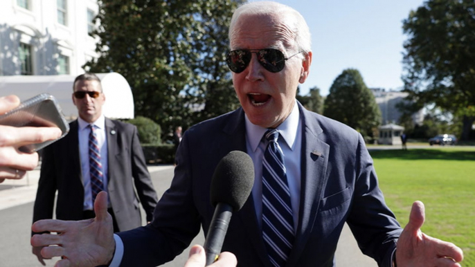 ‘Roe v Wade, read it’: Biden claps back in feisty exchange as he leaves for Pennsylvania