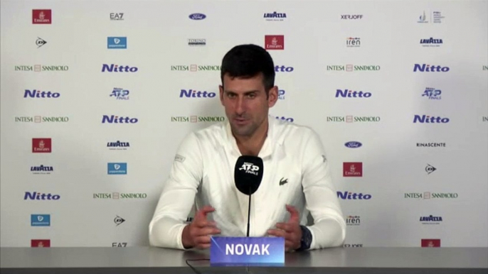 ATP - Nitto ATP Finals Turin 2022 - Novak Djokovic : "I'm relieved to have this visa and I can't wait to be able to play the Australian Open again"