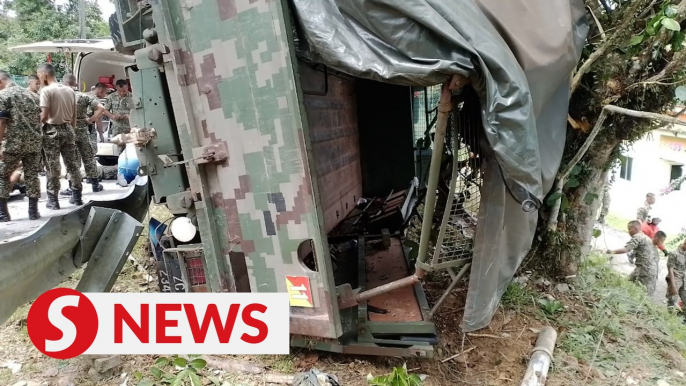 Eighteen soldiers rushed to hospital after army truck crashes