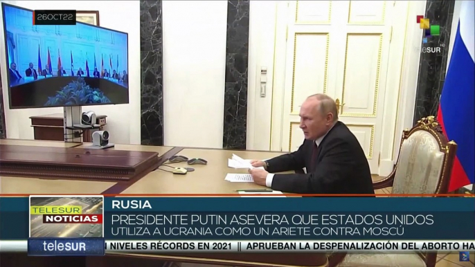 Presidente ruso, Vladímir Putin, aseguró que EE.UU. usa a Ucrania como ariete contra Moscú