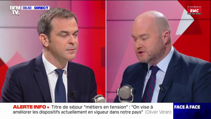 Olivier Véran sur les titres de séjours "métiers en tension": "Il n'y a pas de plan caché de naturalisation ou de régularisation massive"