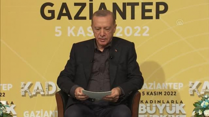 GAZİANTEP - Cumhurbaşkanı Erdoğan, "Kadınlarla Büyük Türkiye Yolunda" programına katıldı (4)