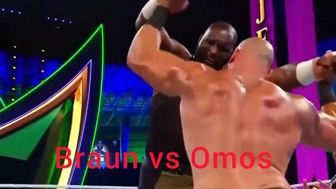 Braun Strowman vs omos match at wwe crown jewel