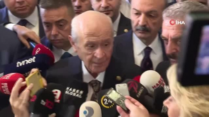 MHP Genel Başkanı Bahçeli: "Özel olarak söyleyeceğim hiçbir şey yok. Anayasanın başörtüsü meselesini çözümünde AK Parti ile beraber, Cumhur İttifakı...