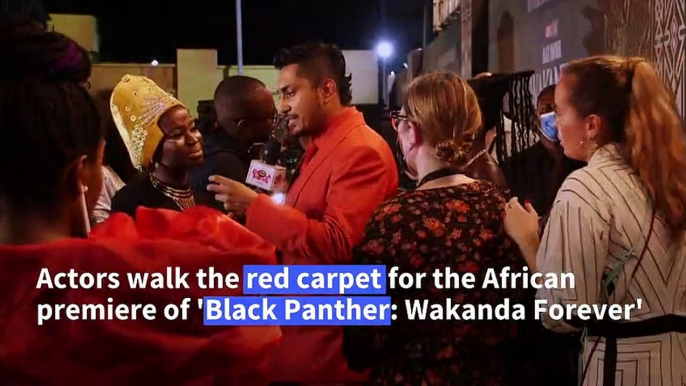 Actors and fans celebrate African premiere of 'Black Panther: Wankanda Forever'