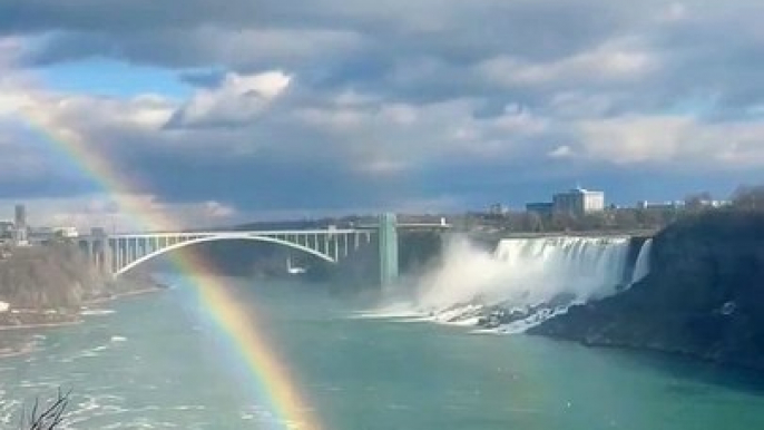 Beautiful Rainbow and Waterfall scenery  #nature#naturebeauty#naturephotography#naturelovers#mj