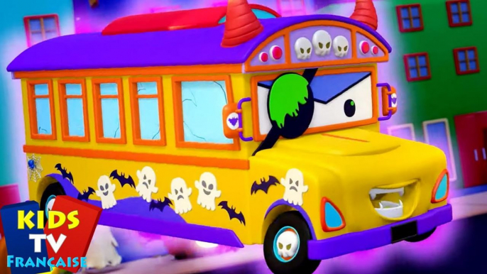 Roues effrayantes dans le bus - Chanson effrayante d'Halloween et comptines pour enfants