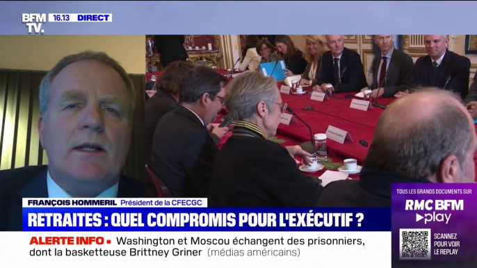 "C'est un entretien qui a été un peu tendu": François Hommeril, président de la CFE-CGC raconte la rencontre avec Élisabeth Borne