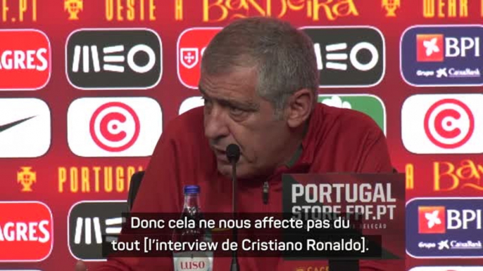 Portugal - L'interview de Cristiano Ronaldo n'affecte pas l'équipe selon Santos et Silva