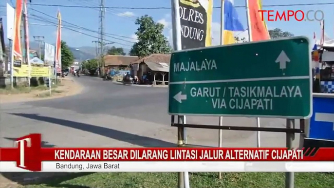 Kendaraan Besar Dilarang Lintasi Jalur Alternatif Cijapati