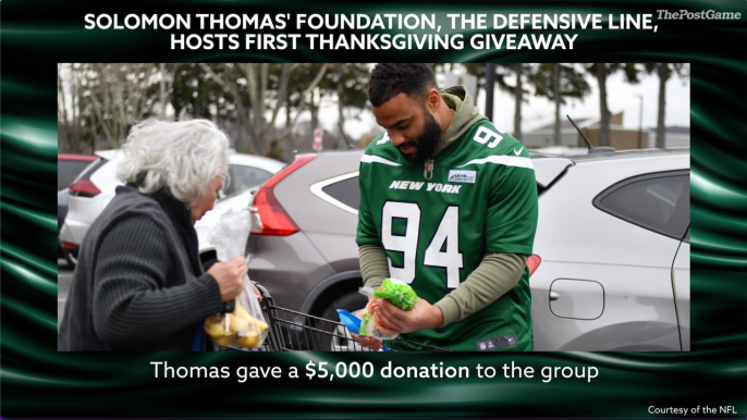 Solomon Thomas Brings Thanksgiving Dinner To Families In Need