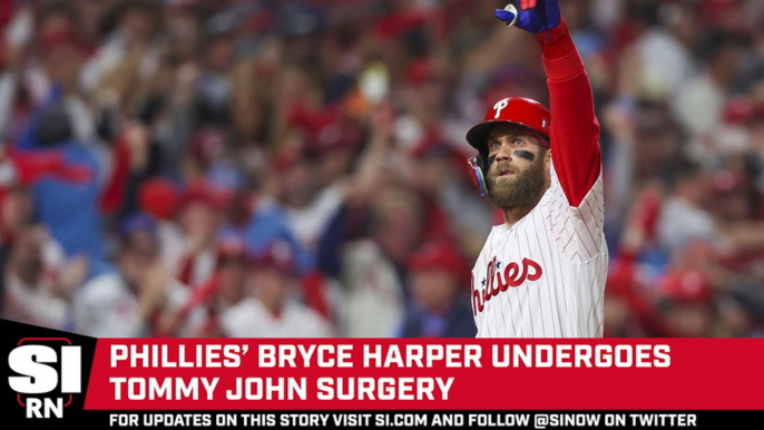 Phillies' Bryce Harper Undergoes Tommy John Surgery