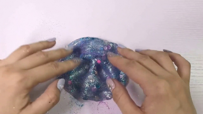 [Mixing slime] Makeup, Eyeshadow, Glitter, and random into ASMR Satisfying Slime #2