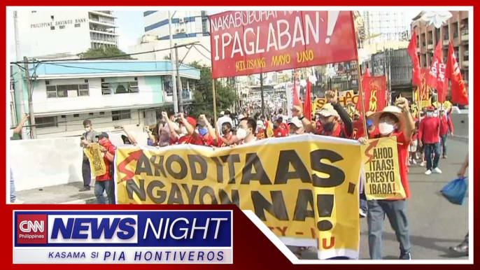 Mga grupo ng manggagawa, nag-rally para manawagan ng taas-sahod