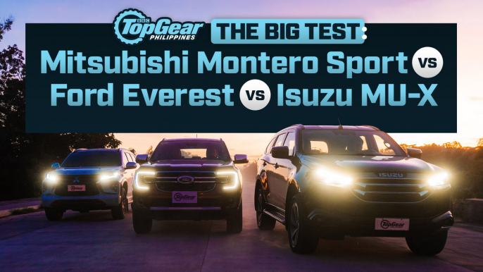 Isuzu MU-X vs Ford Everest vs Mitsubishi Montero Sport: 4x2 SUV Big Test | Top Gear Philippines