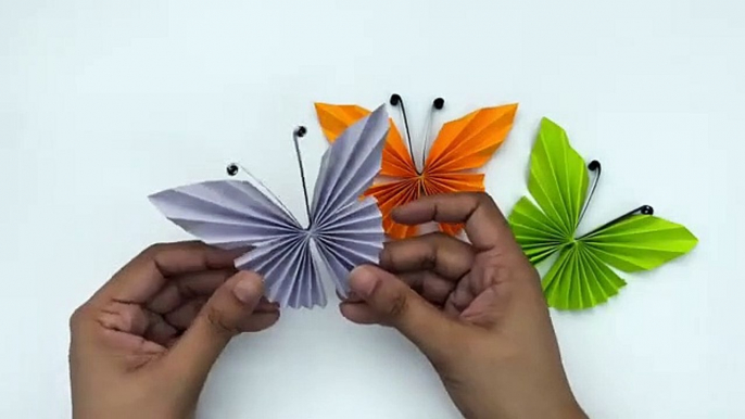 How To Make Easy Paper Butterfly  For Kids - Nursery Craft Ideas - Paper Craft Easy | Easy Origami Butterfly In only 2 Minutes / Very Simple