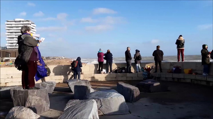 Scream at the Sea 2022 on Worthing seafront with Joe Bunn Bard of Worthing