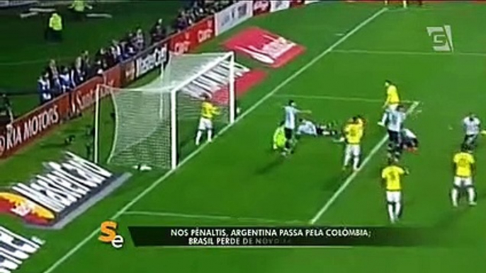 Nos pênaltis, Argentina bate Colômbia e Paraguai vence Brasil