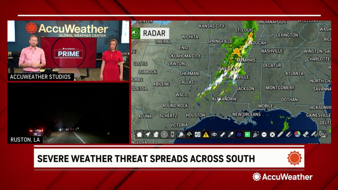 Tornado threat across the South continuing into overnight hours