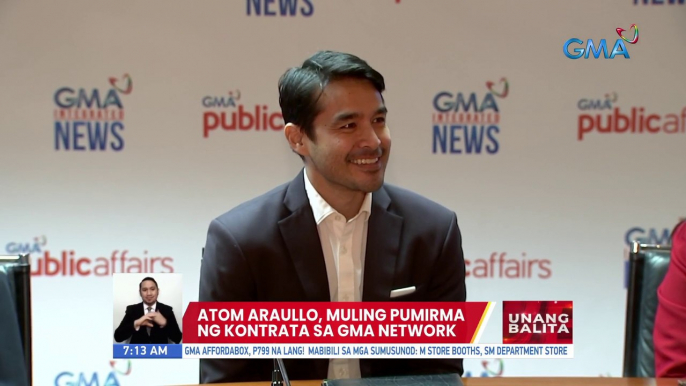 Atom Araullo, muling pumirma ng kontrata sa GMA Network | UB