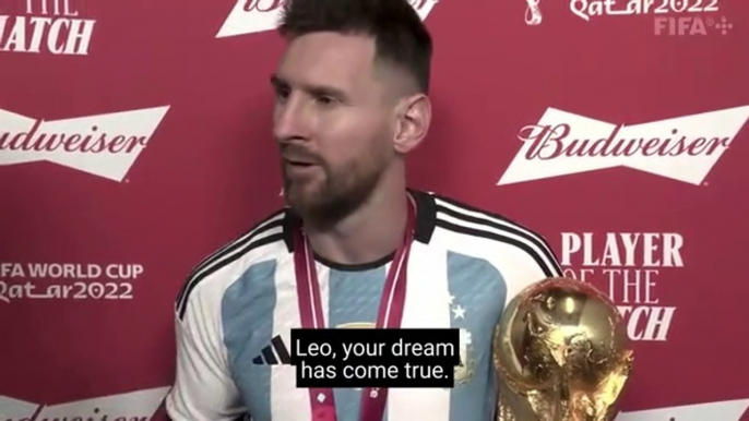 France vs. Argentina 3 x 3 (2 x 4) ● 2022 FIFA World Cup: Lionel Messi says the World Cup trophy was destined for Argentina   FIFA Fussball-Weltmeisterschaft 2022: Lionel Messi sagt, dass der WM-Pokal für Argentinien bestimmt war