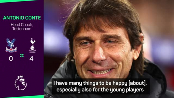 Conte delighted with Spurs 'youngsters' as they thrash Palace