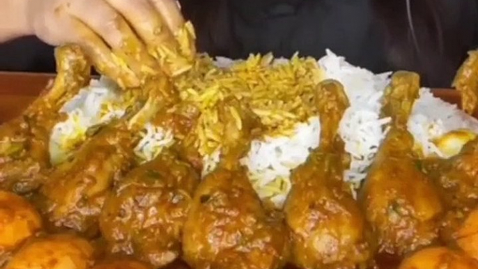 eating vej chicken legpis video spicy chicken best eating short video