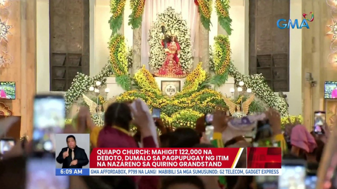 Pagpupugay sa imahen ng Itim na Nazareno, mas maagang natapos kaysa sa inaasahan | UB