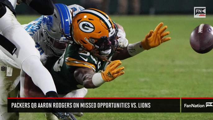 Packers QB Aaron Rodgers on Missed Opportunities vs Lions