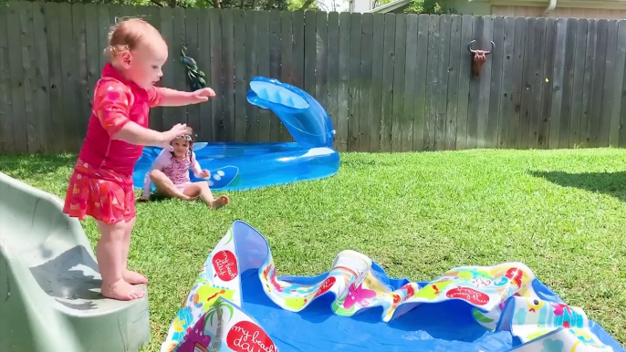 Funny Babies Playing Slide Fails Laughing Cute Baby