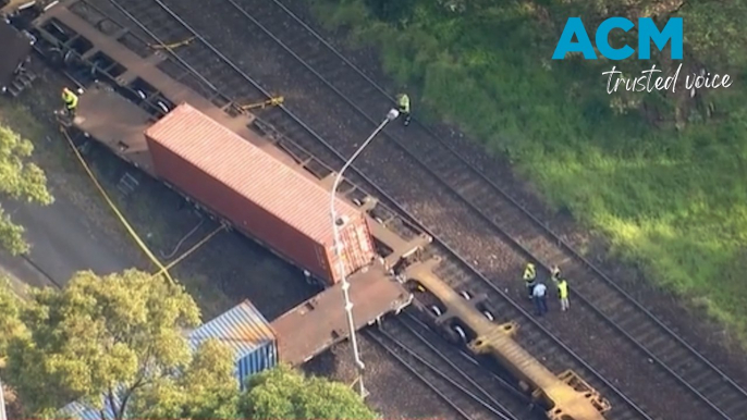 Merging trains collide, freight train derailed in south Sydney