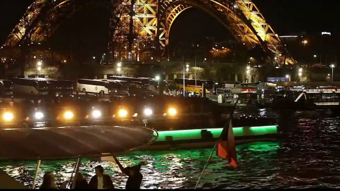 EIFFEL TOWER AT NIGHT, Paris France (Eiffel Tower sparkling & twinkling at night in Paris)