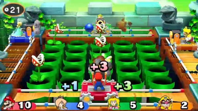 Mario Party: Star Rush Minigames | Mario vs Rosalina vs Peach vs Wario