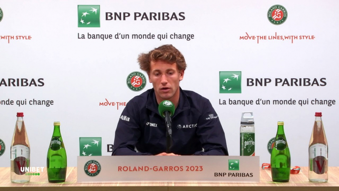 Roland-Garros 2023 - Casper Ruud : "Novak Djokovic is playing for his 23rd. Me, it's for my first. So I'll try to play without pressure and enjoy the moment"