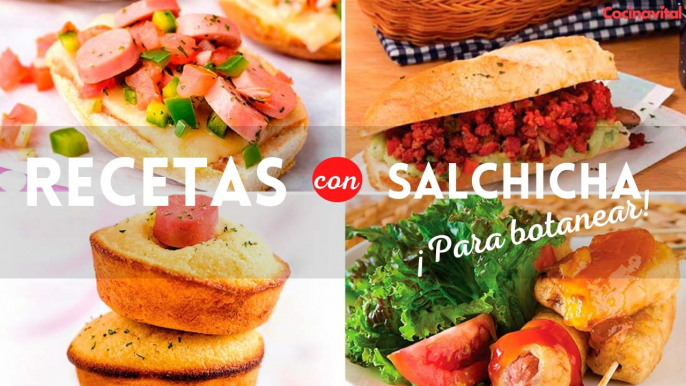 Recetas con salchichas para reuniones ¡Fáciles y deliciosas! | Recetas de botanas | Cocina Vital