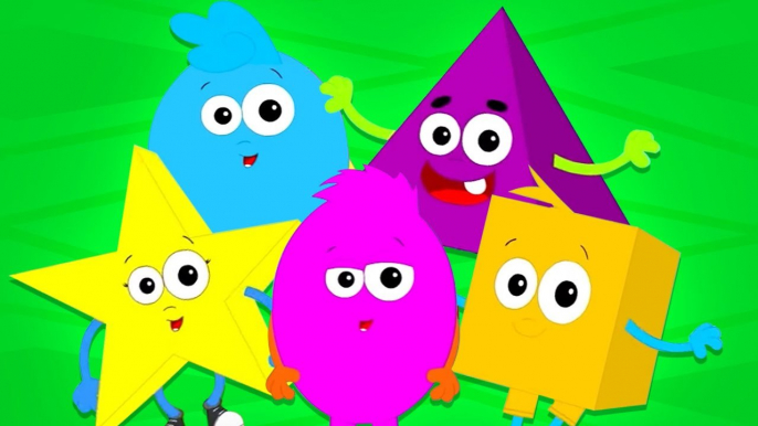 Five Little Shapes - Learning Videos for Preschoolers, Color Song