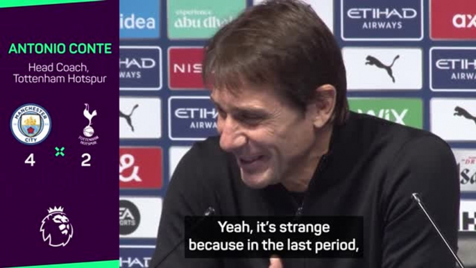 Conte bemoans Spurs defending in defeat to City