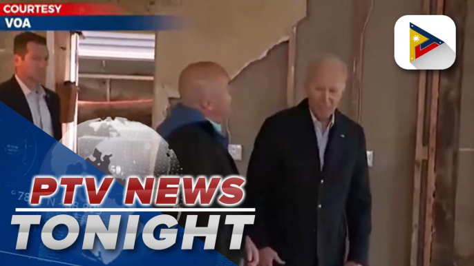 US President Joe Biden visits storm-damaged areas in California