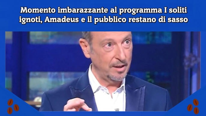 Momento imbarazzante al programma I soliti ignoti, Amadeus e il pubblico restano di sasso