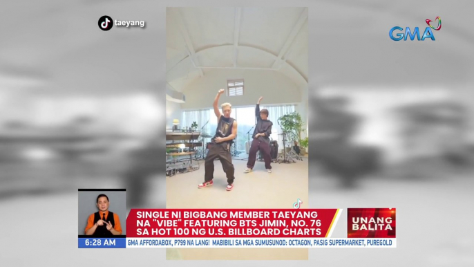 Single ni BIGBANG member Teayang ng "Vibe" featuring BTS Jimin, no. 76 sa Hot 100 ng U.S. Billboard Charts | UB