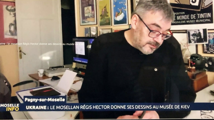 Moselle TV et les dessins d'Hector pour le Musée de Kiev